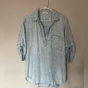 Bella Dahl chambray tunic top